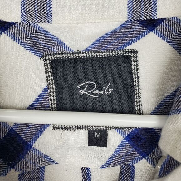 RAILS Long Sleeve Plaid Button Down Pocket Tee Collared Flannel Shirt Medium - Picture 2 of 5